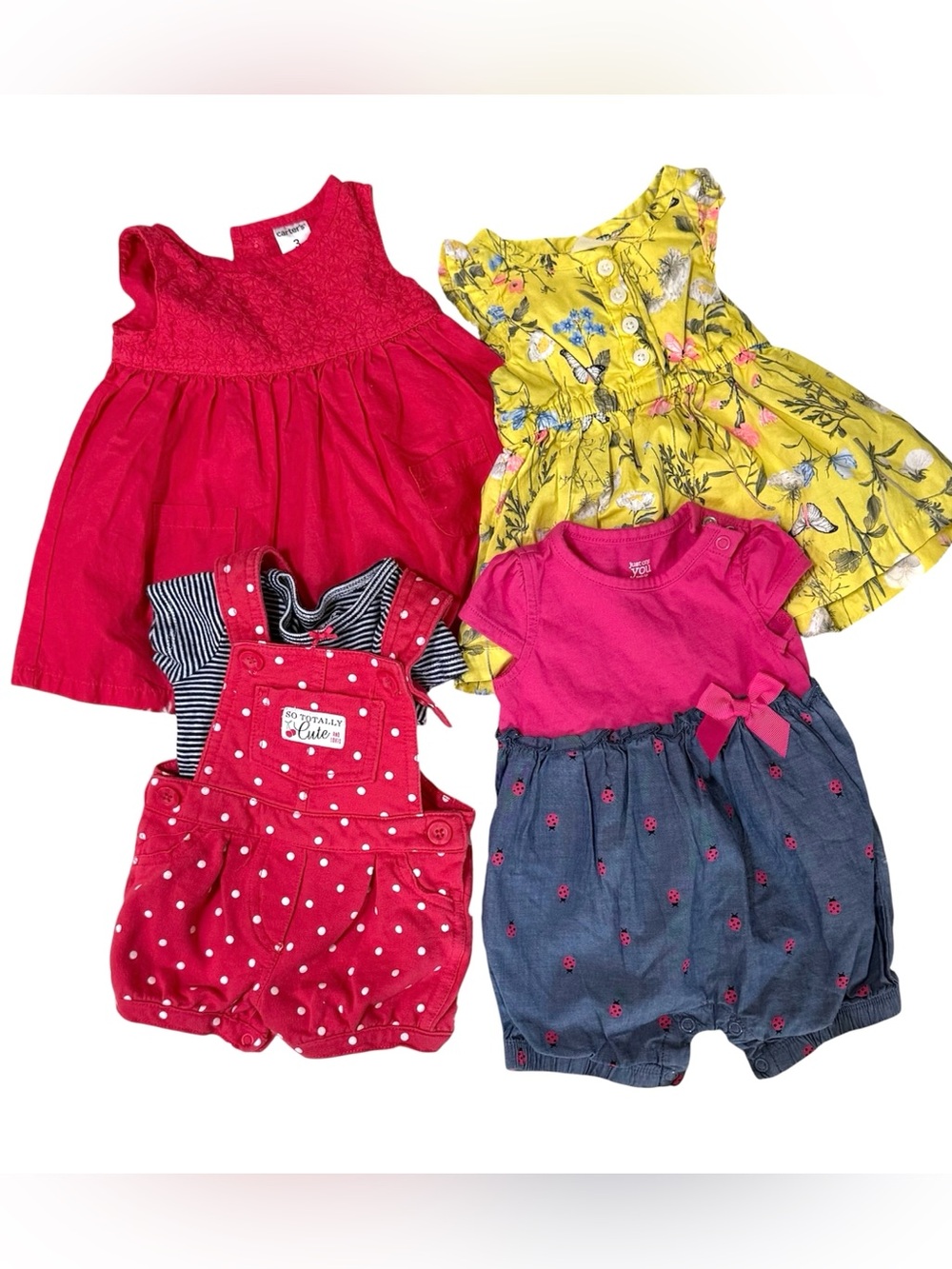 Baby Girl Mixed Dress & Romper Bundle - 3 months